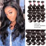 10A Brazilian Virgin Hair Weave Body Wave 4 Bundles Deals High Quality Extensions