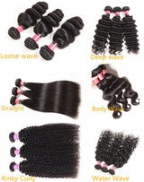 Swiss HD Lace 13x4 Frontal with 3pcs 12A Bundles Multiple Texture