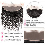 Water Wave 3pcs Bundles with 13x4 Frontal Remy Human Hair Weave with Frontal