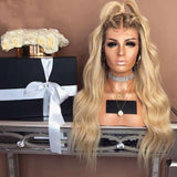 Ombre #4/613 Body Wave Transparent Lace Front Wigs 12A Virgin Human Hair